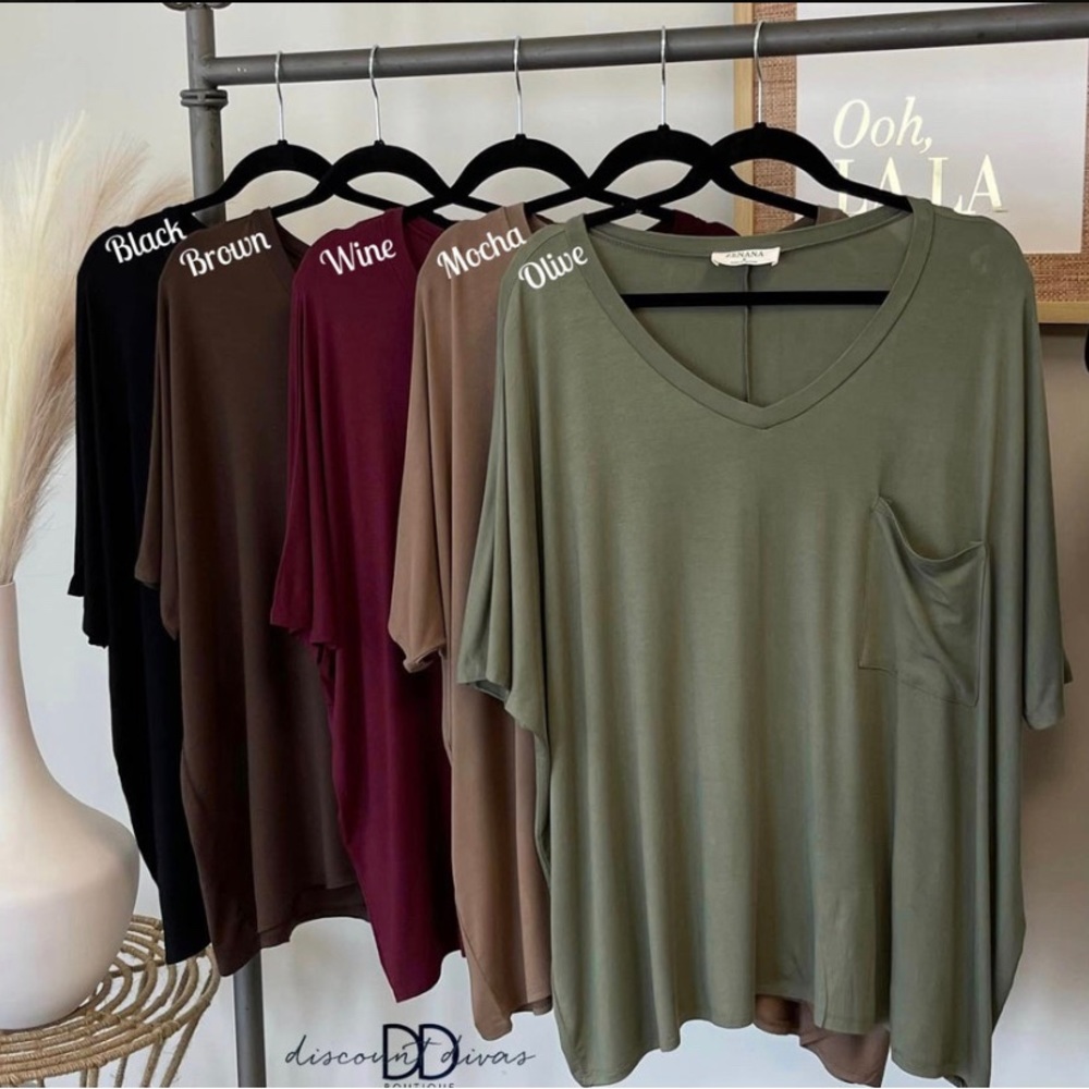 NEW Zenana Oversized Top in Mocha Size L